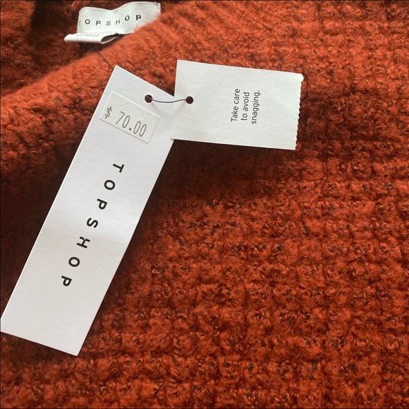 Red knitted Topshop crewneck sweater - Picture 2 of 3